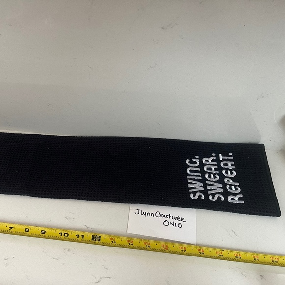New Black Swing Swear Repeat golf towel, New golf towel Great Dad gift New - Picture 3 of 5